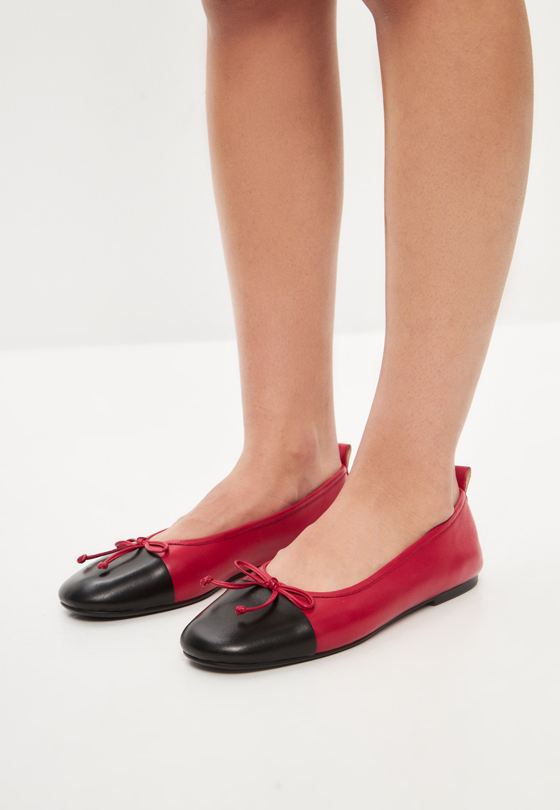 Leather Ballerinas Mila - Red