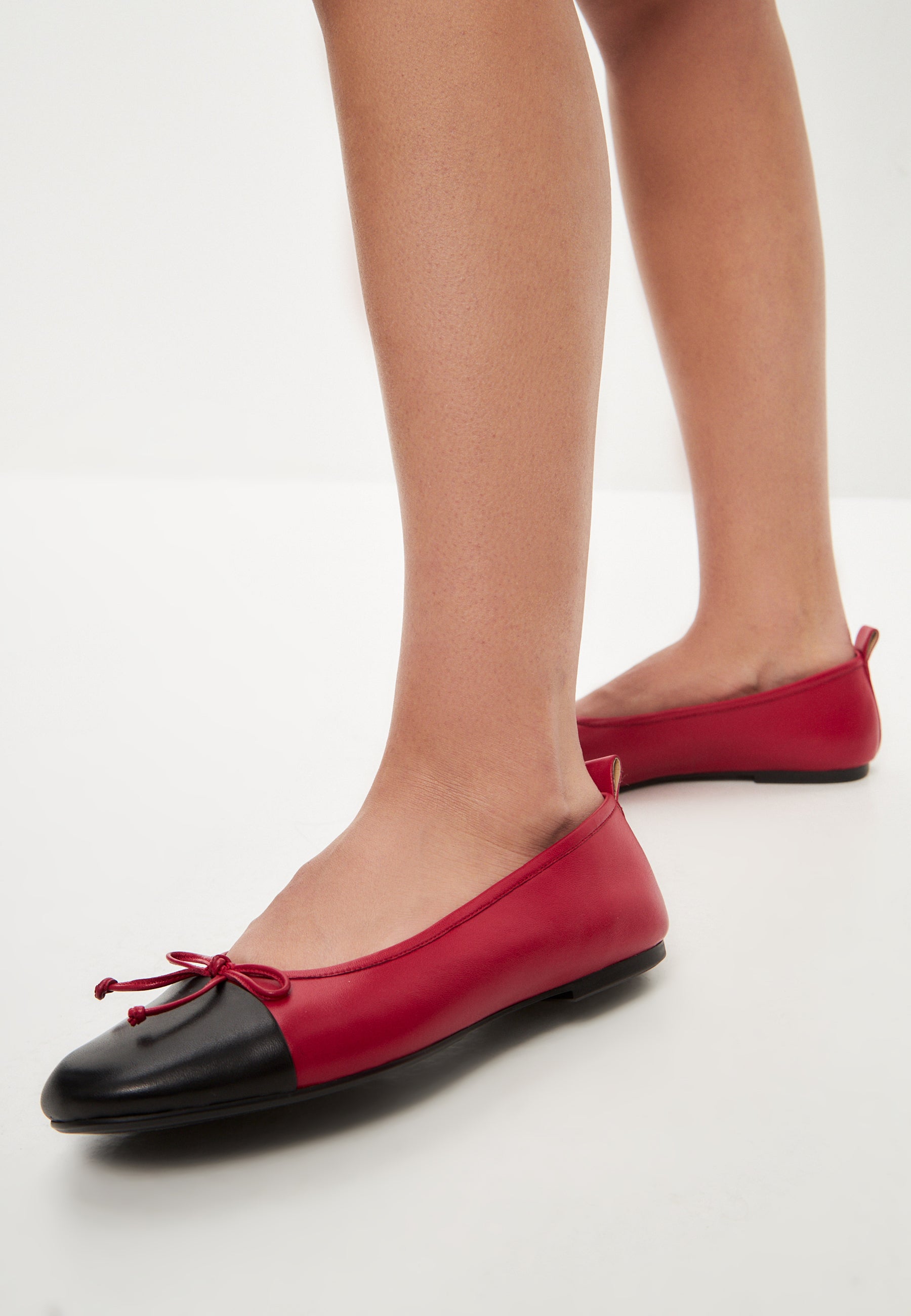 Leather Ballerinas Mila - Red