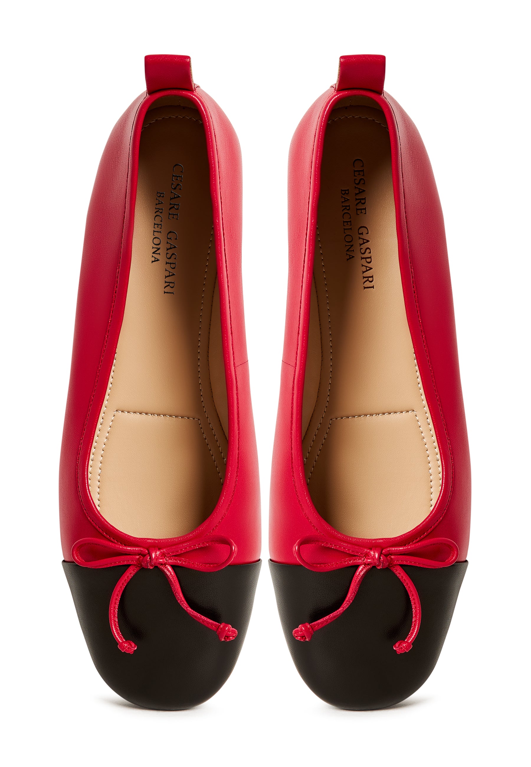 Leather Ballerinas Mila - Red