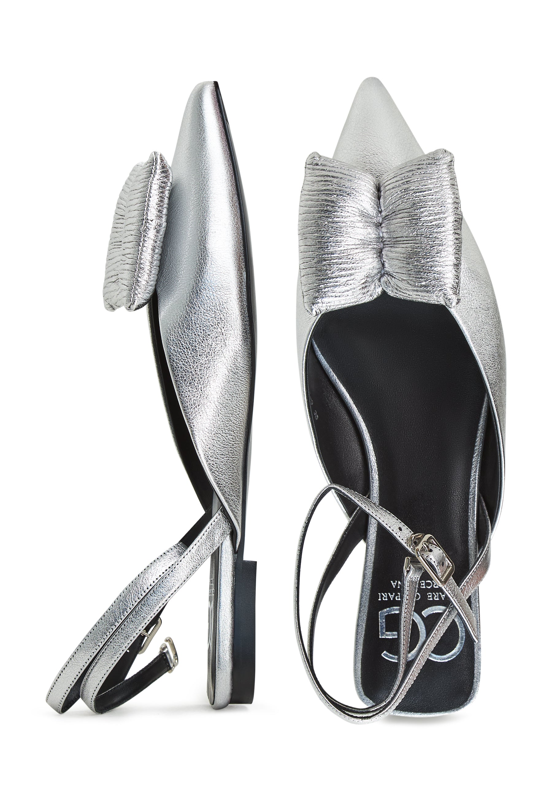 Flat Sole Slingback Ballerinas Gabriela - Silver