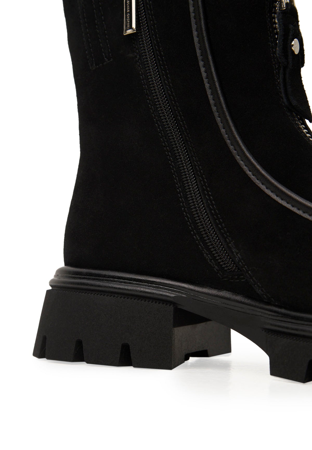 Bottines chunky zippées – Noir