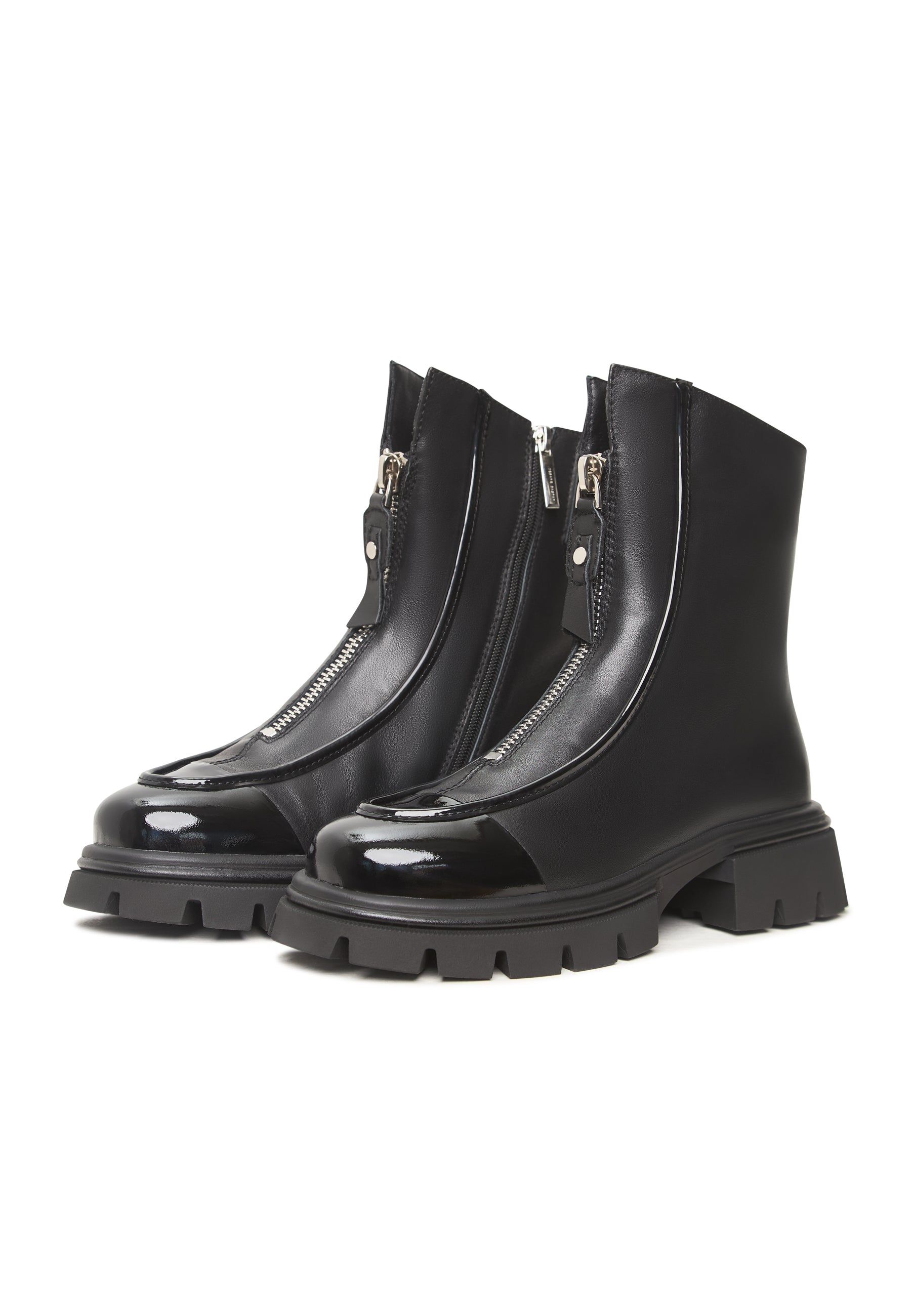 Chunky Zipper Ankle Boots Jaq - Black