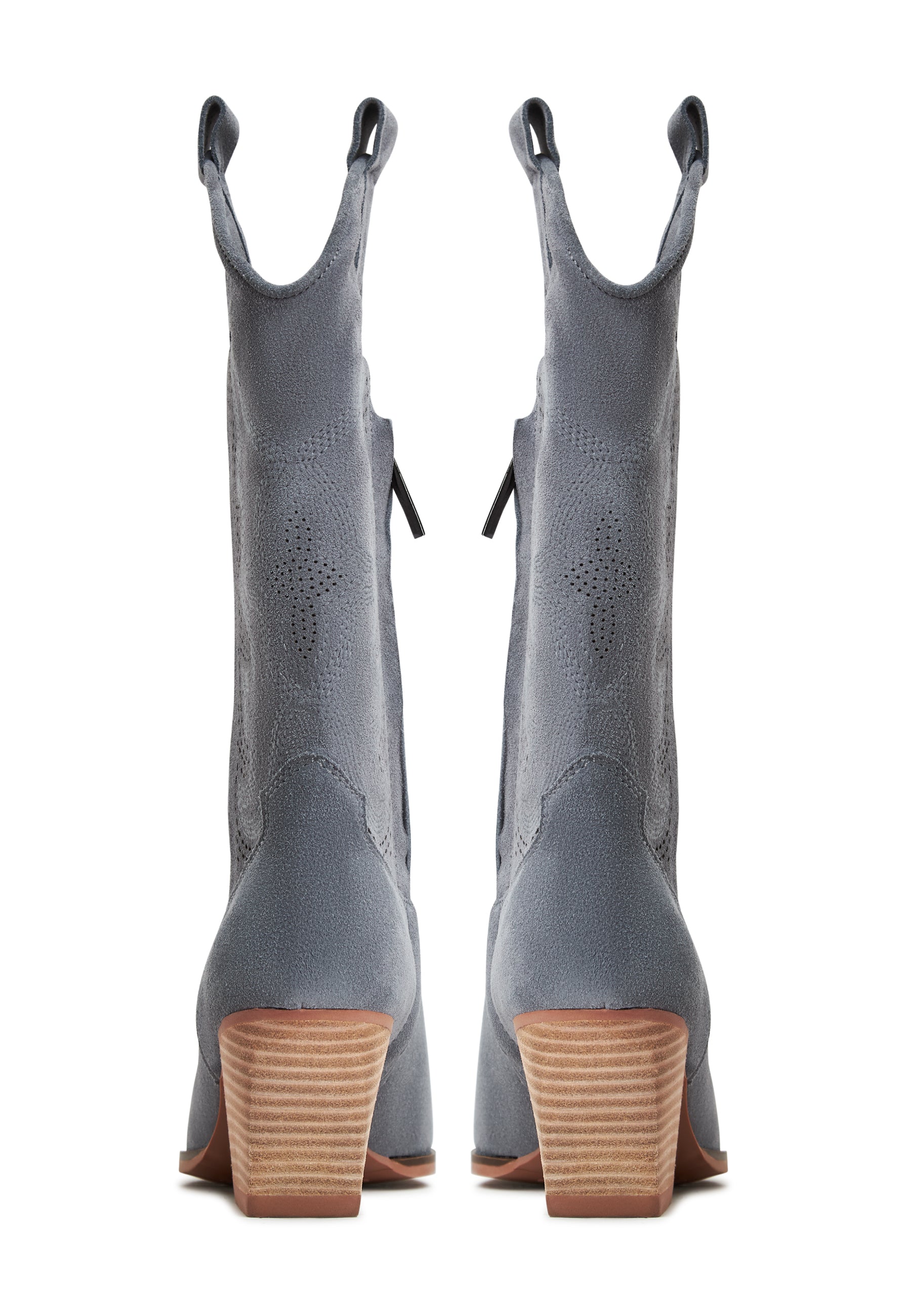 Suede Cowboy Boots Mariana - Grey