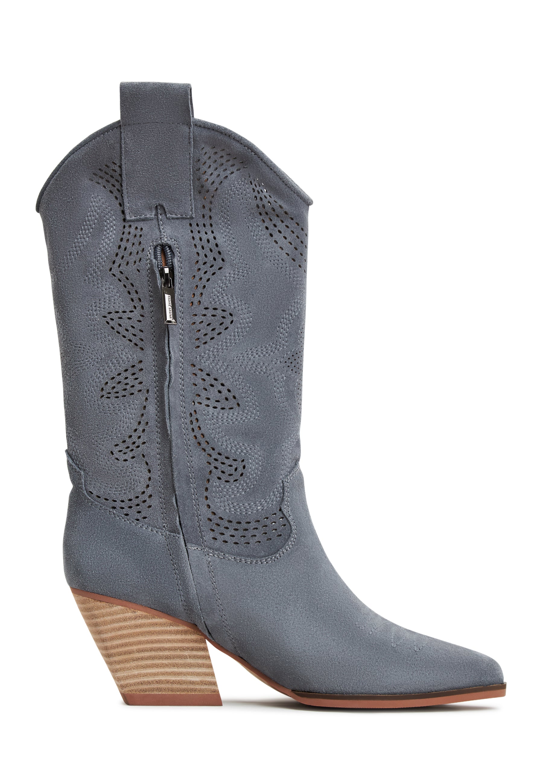 Suede Cowboy Boots Mariana - Grey