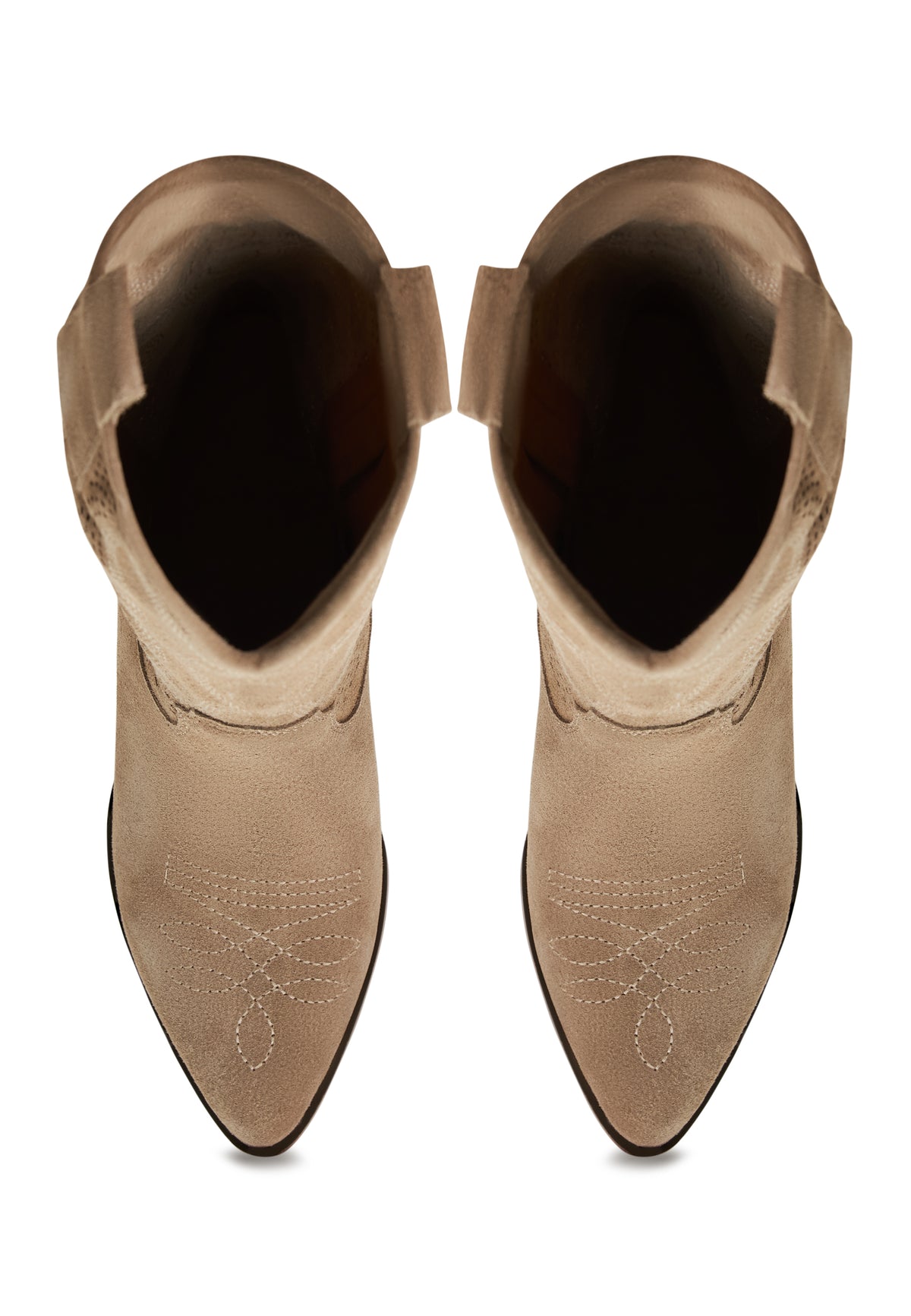 Botas vaqueras de ante Mariana - Marrón