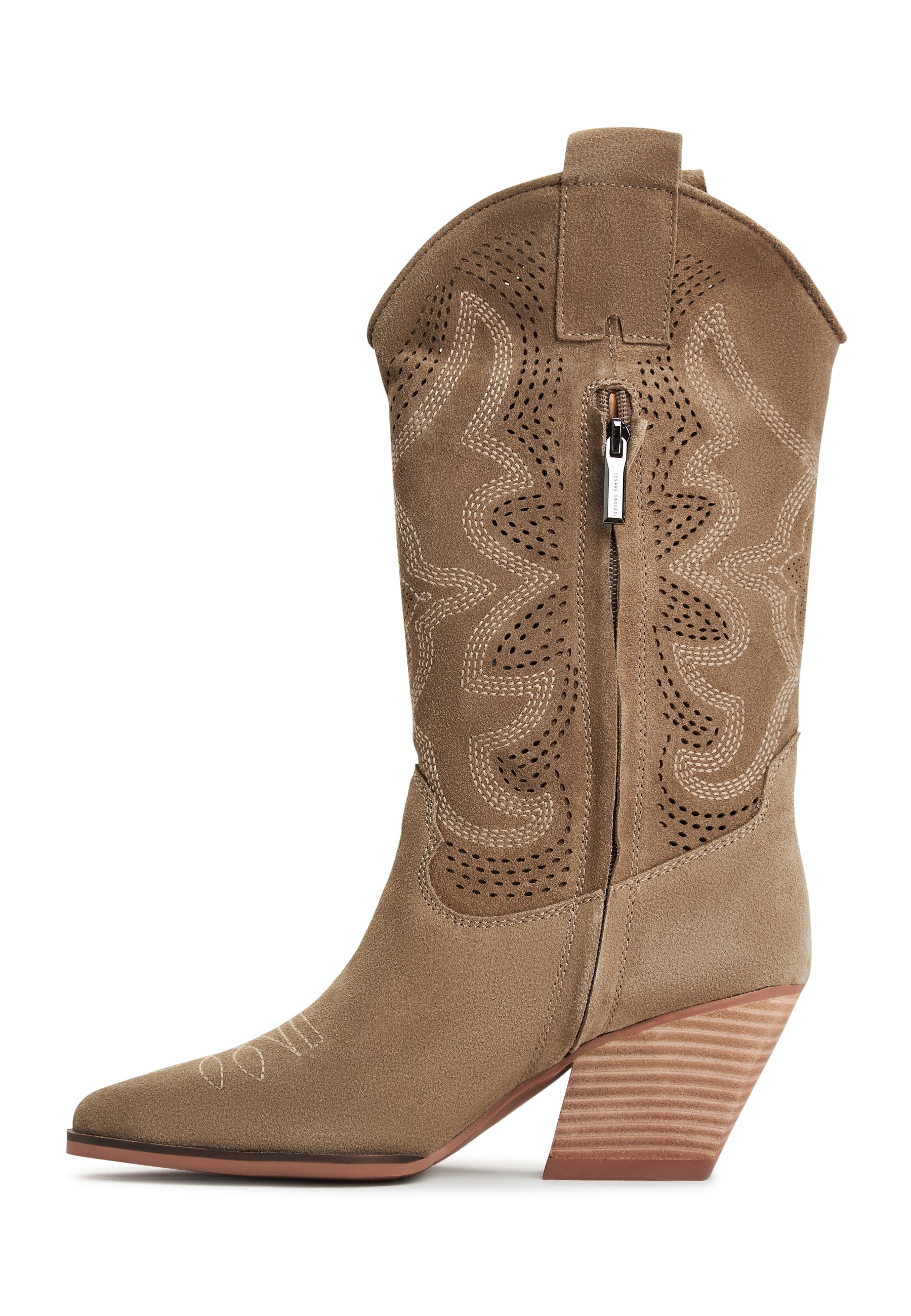 Suede Cowboy Boots Mariana - Brown