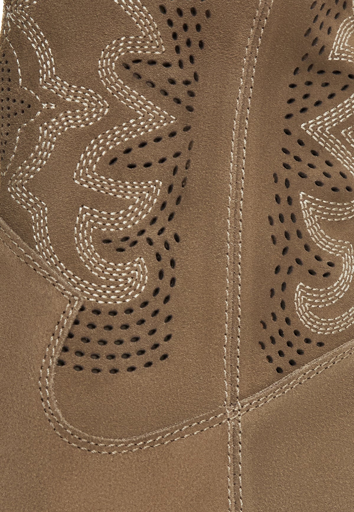 Suede Cowboy Boots Elena - Beige