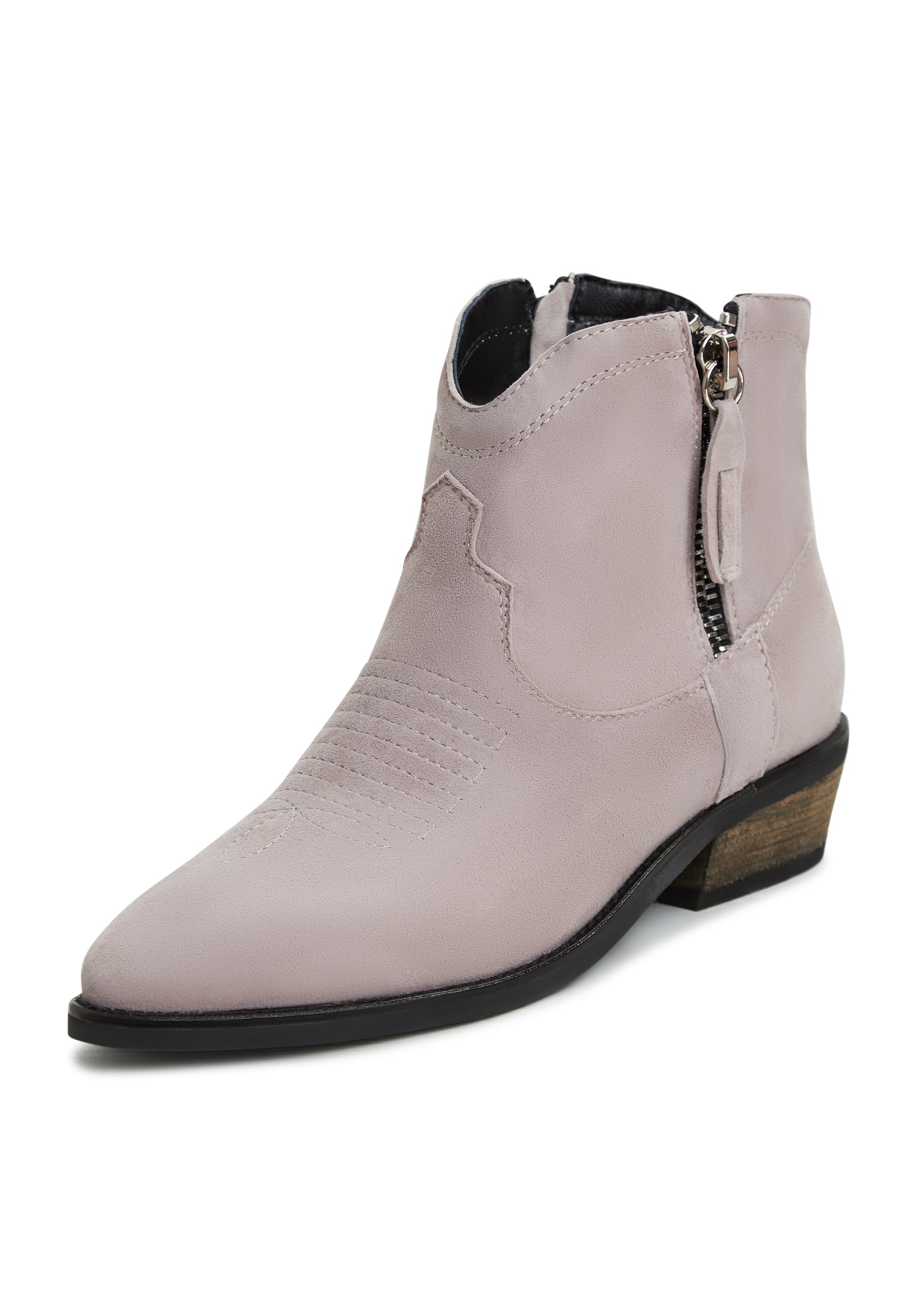 Leather Cowboy Boots Vicky - Grey