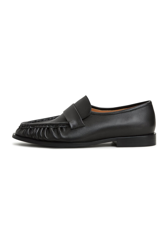 Mocasines de piel Isabel - Negro