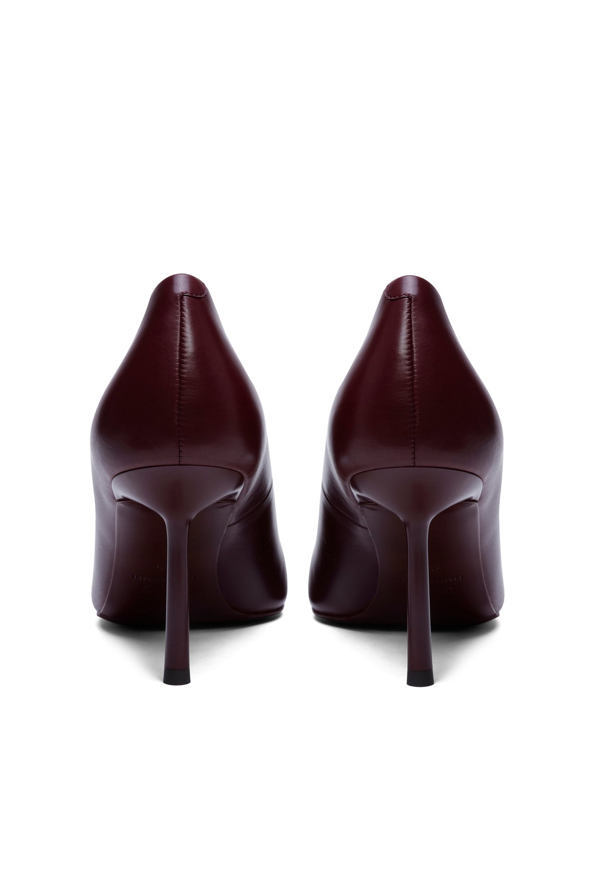 Stiletto-Heel-Pumps aus Leder – Bordeaux