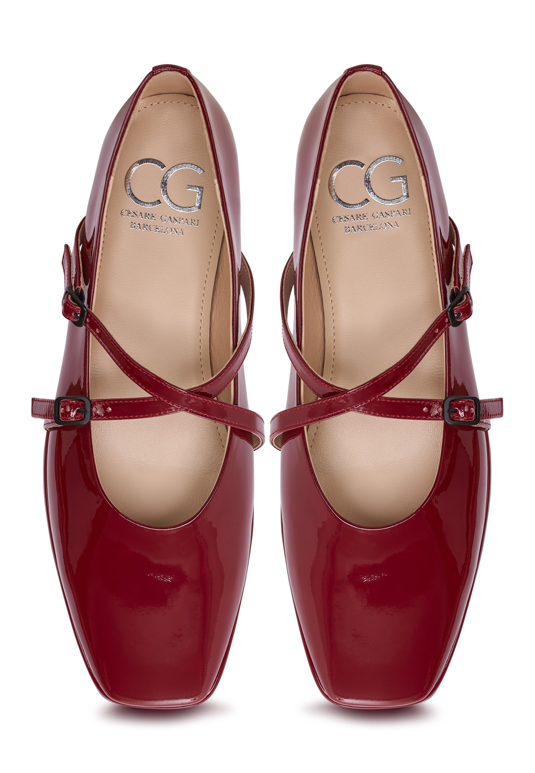 Leather Ballerinas Albina - Red