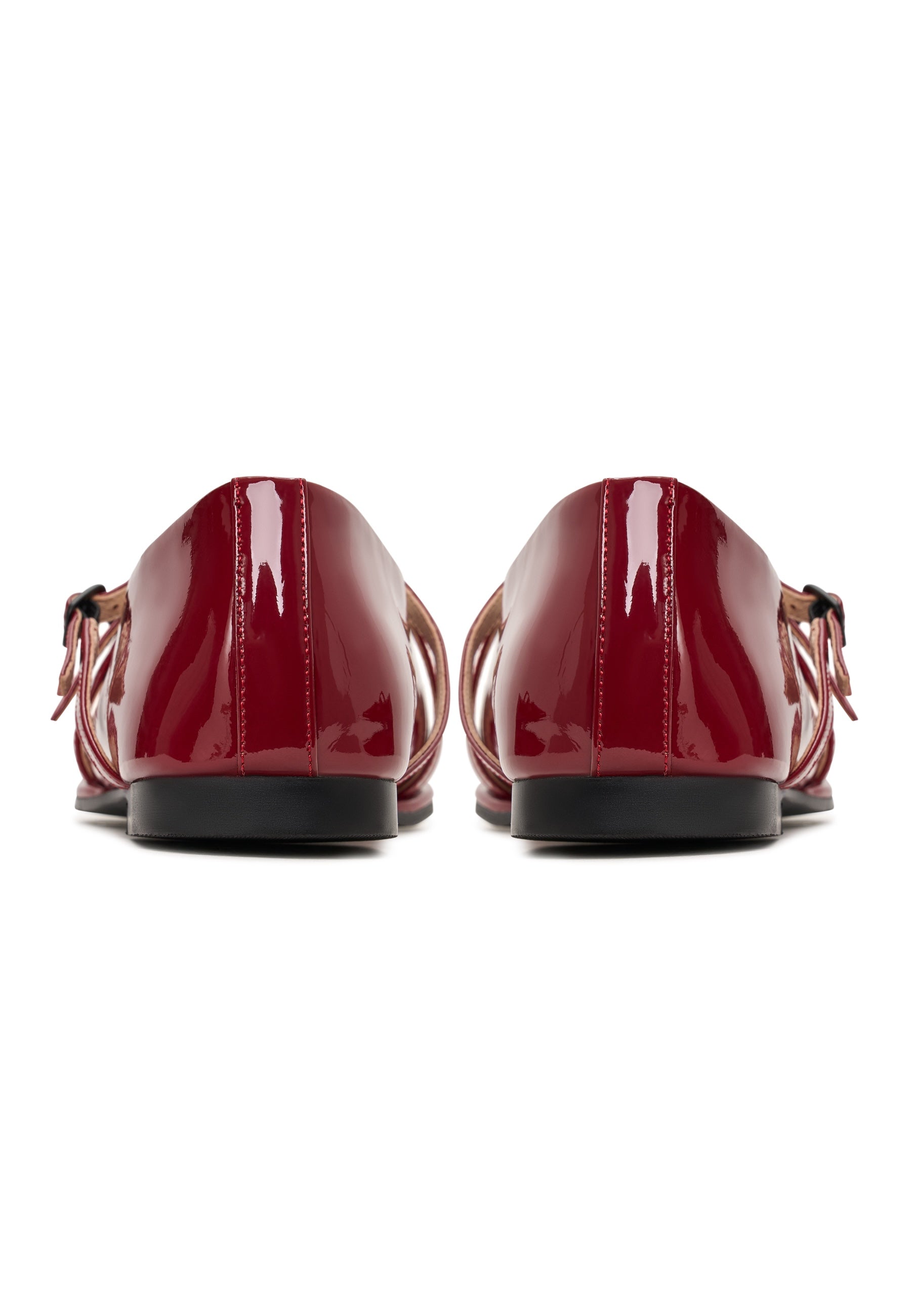 Leather Ballerinas Albina - Red