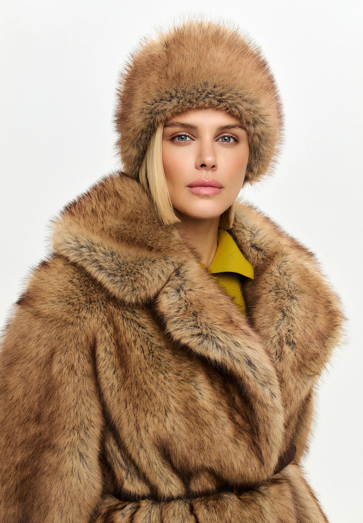 Faux Fur Hat – Brown