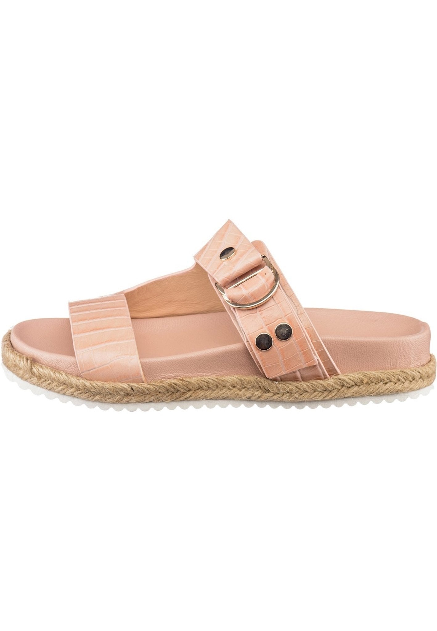 Buckle Strap Slide Sandals - Cesare Gaspari - Sandals