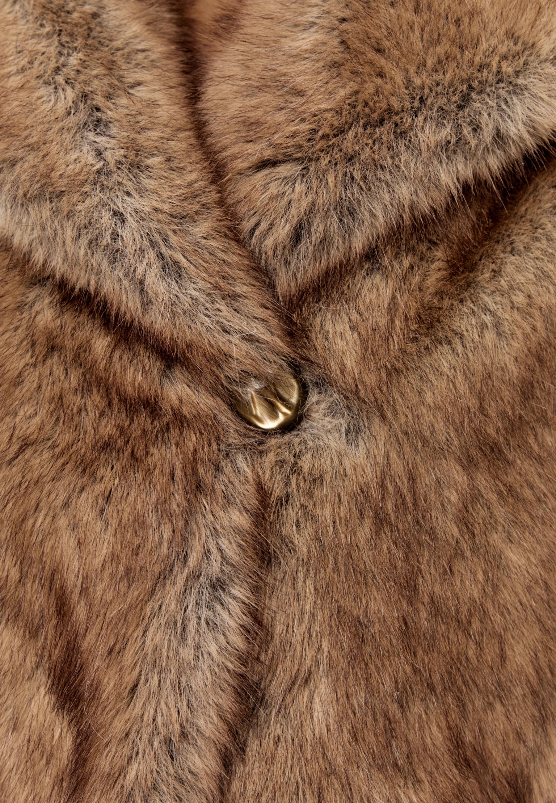Couture Faux Fur Maxi Coat – Sable Brown