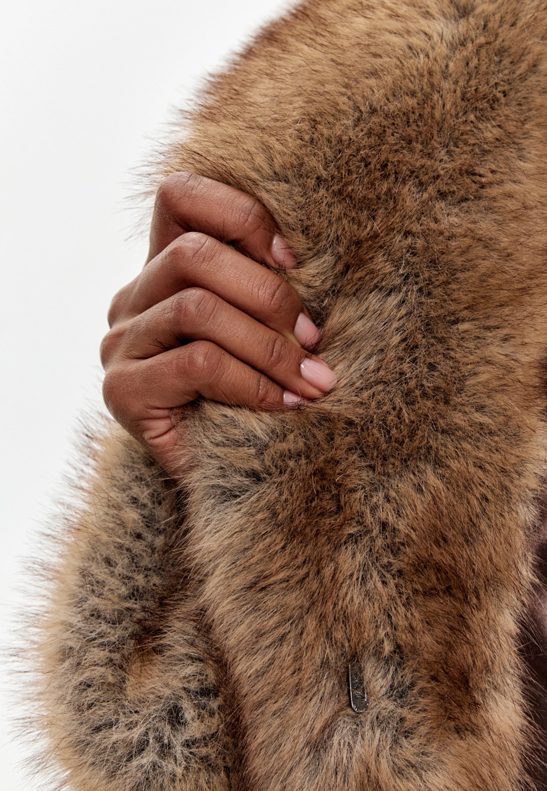 Couture Faux Fur Maxi Coat – Sable Brown