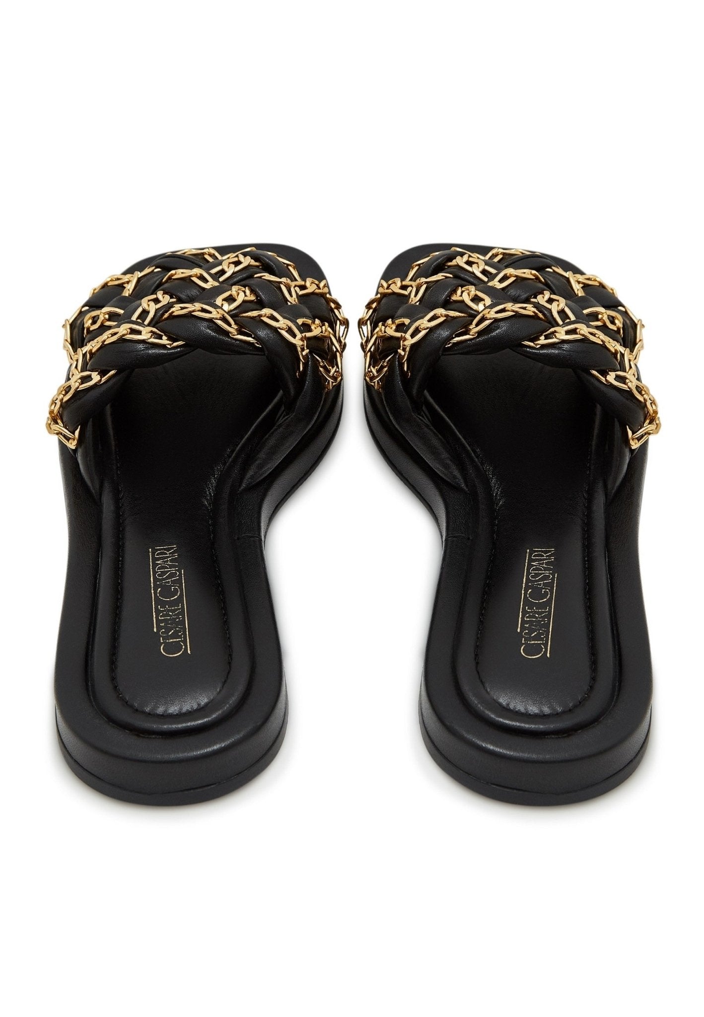 Chain Leather Sandals - Cesare Gaspari - Sandals