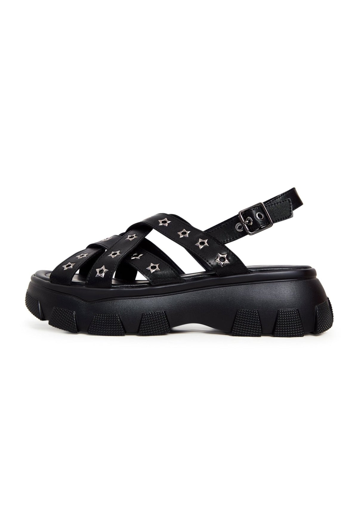 Chunky Platform Sandals - Black