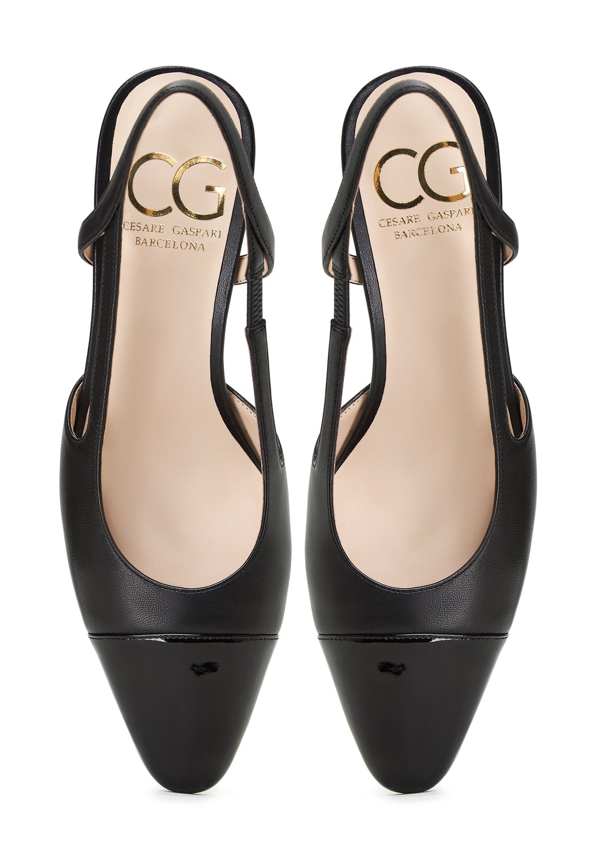 Slingback Block Heels Pumps Jasmine - Schwarz
