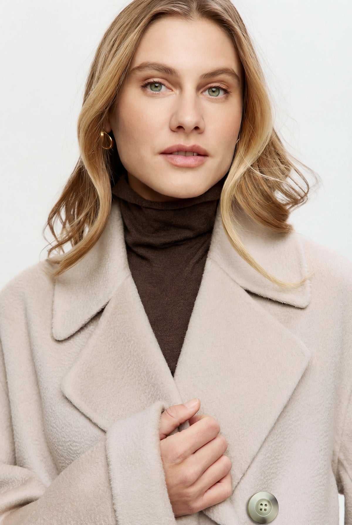 Cashmere Tailored Coat – Pearl