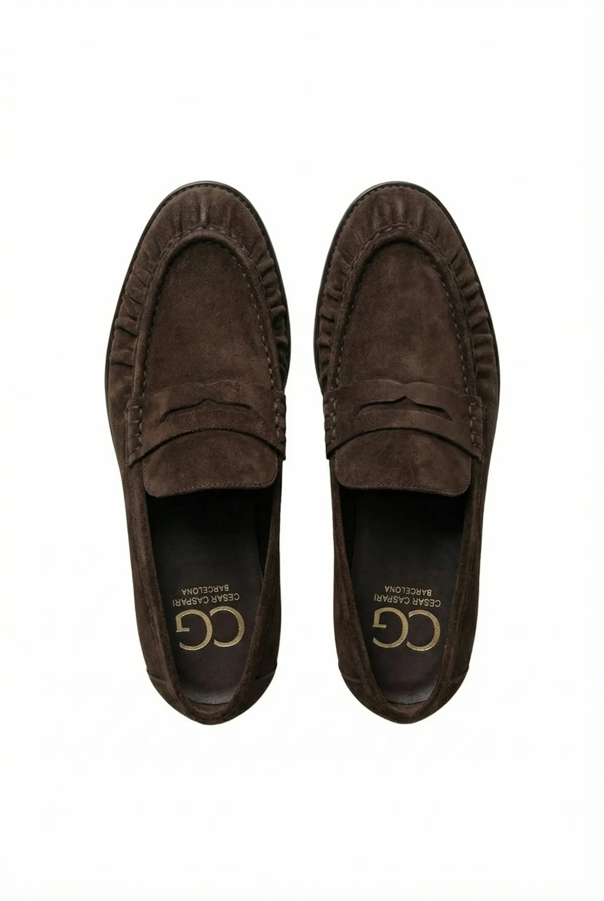 Refined Classic Penny Loafers – Brown Suede