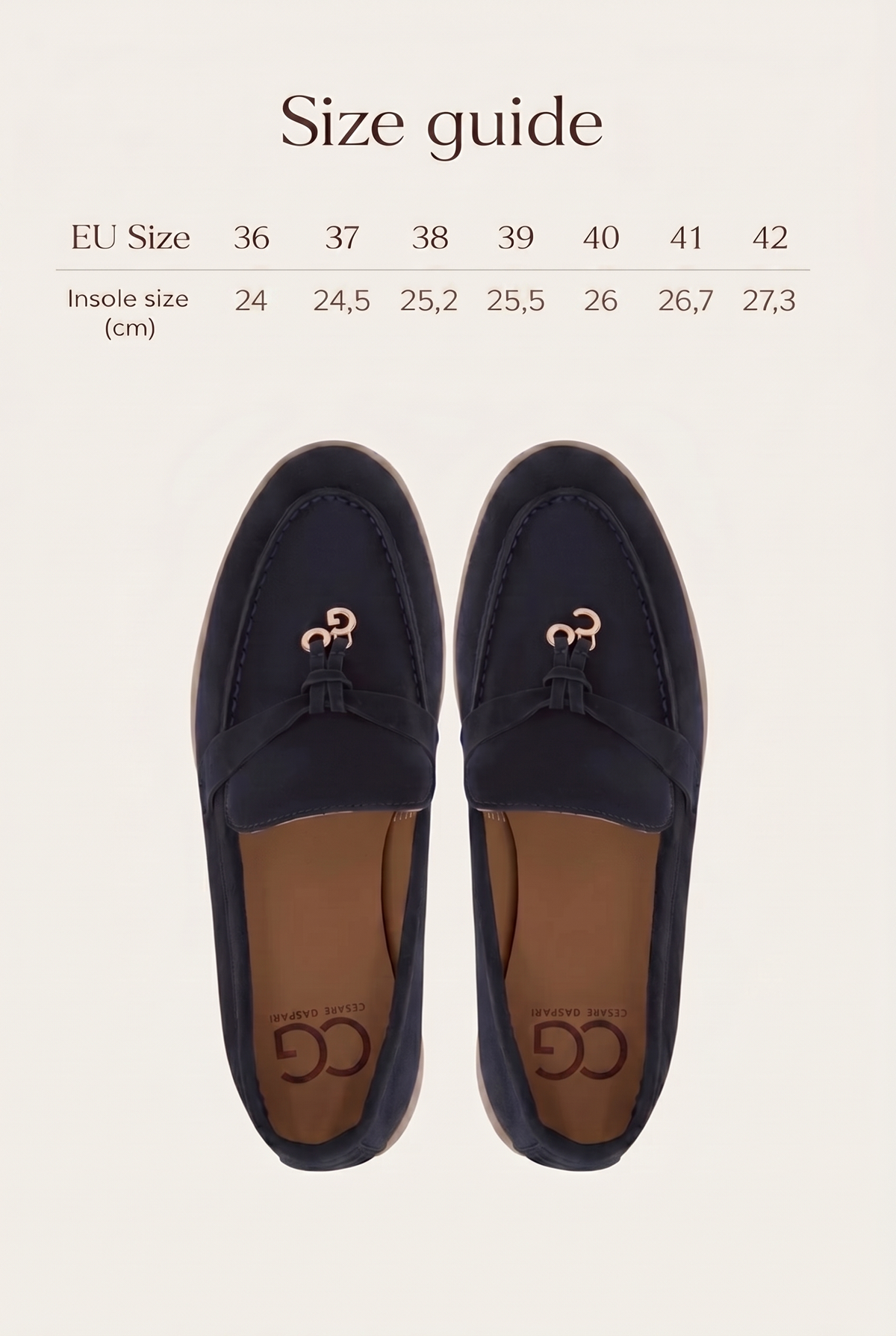 Platform Moccasins Aurelia - Navy Blue