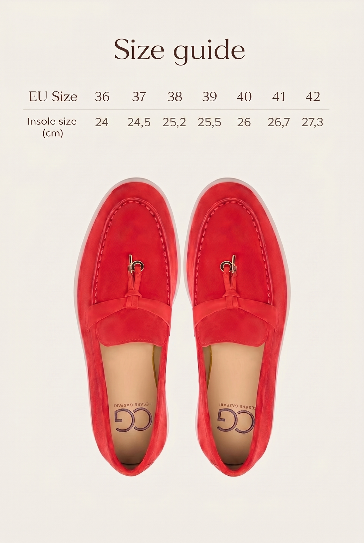 Mocassins à plateforme Aurelia - Rouge