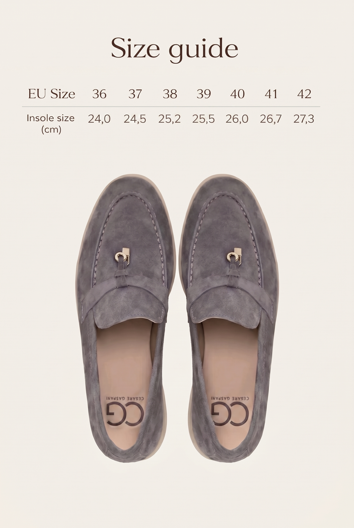 Platform Moccasins Aurelia - Grey