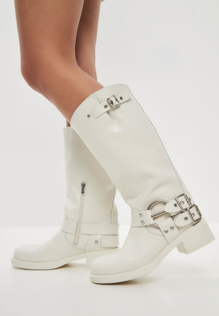 Leather  Boots Lily - Ivory