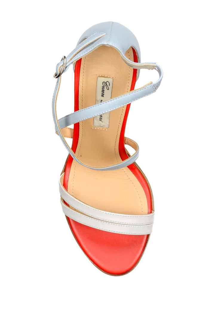 Colorblock Criss-Cross Sandals