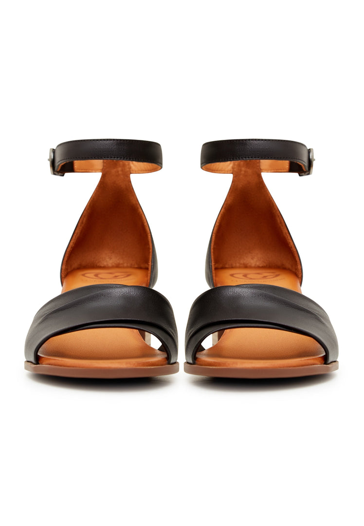 Block Heeled Sandals - Black