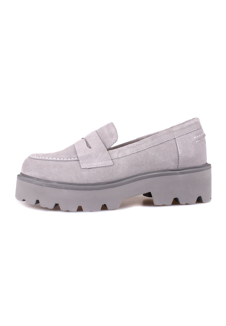 Slip-on suède schoenen