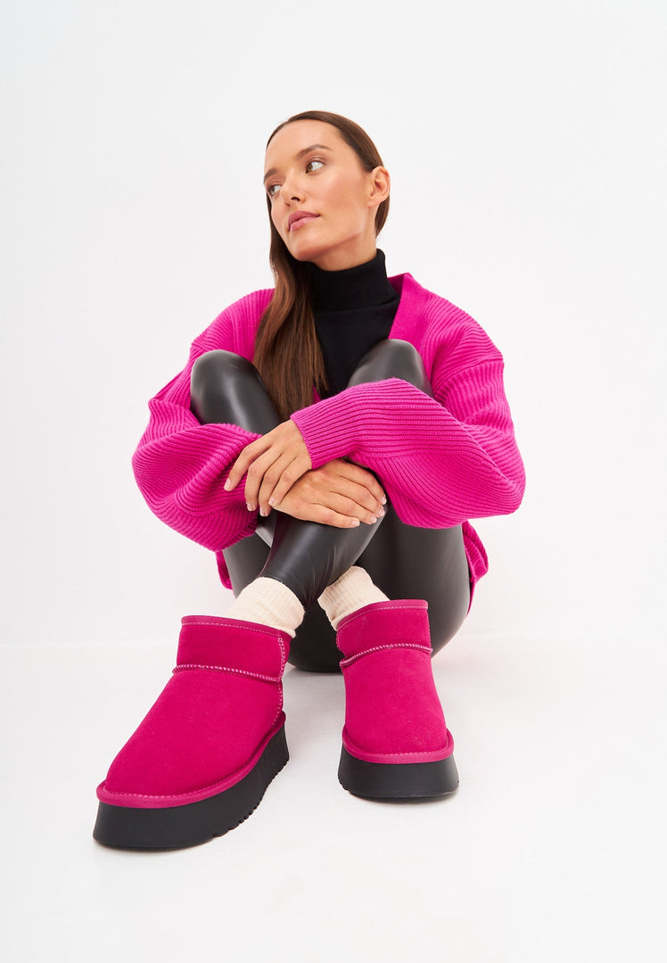 Bottes d'hiver en daim