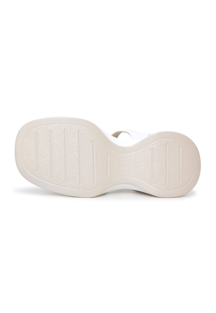 Sandales à plateforme en cuir Joanna - Blanc
