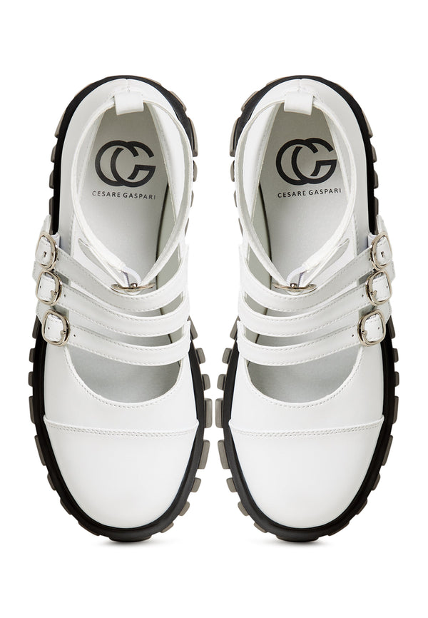 Mocasines Mary Jane - Blanco