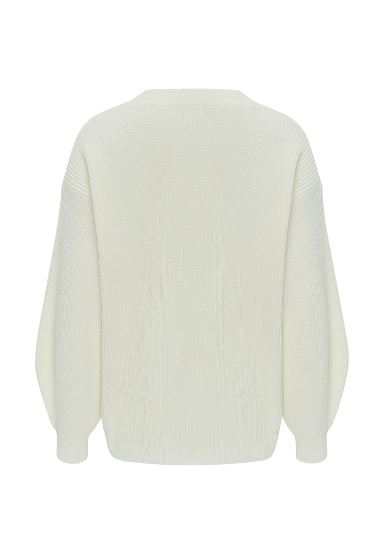 Strickjacke mit V-Ausschnitt