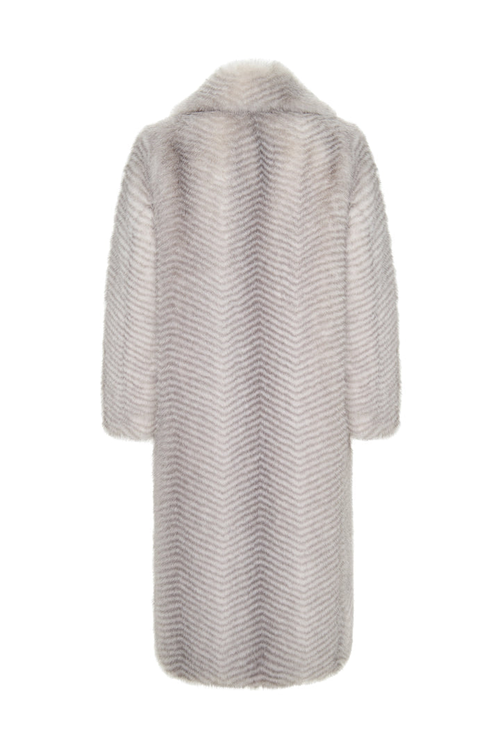Luxurious Faux Fur Coat Natalie  - White