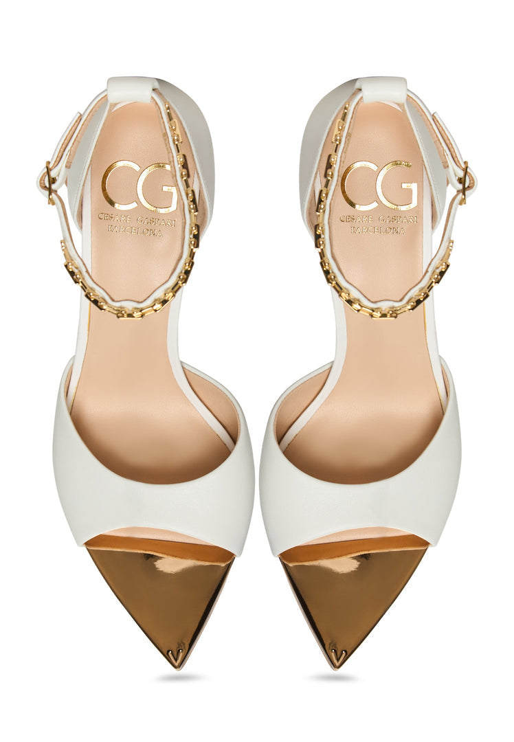 Stiletto High Heeled Sandals Malena - White