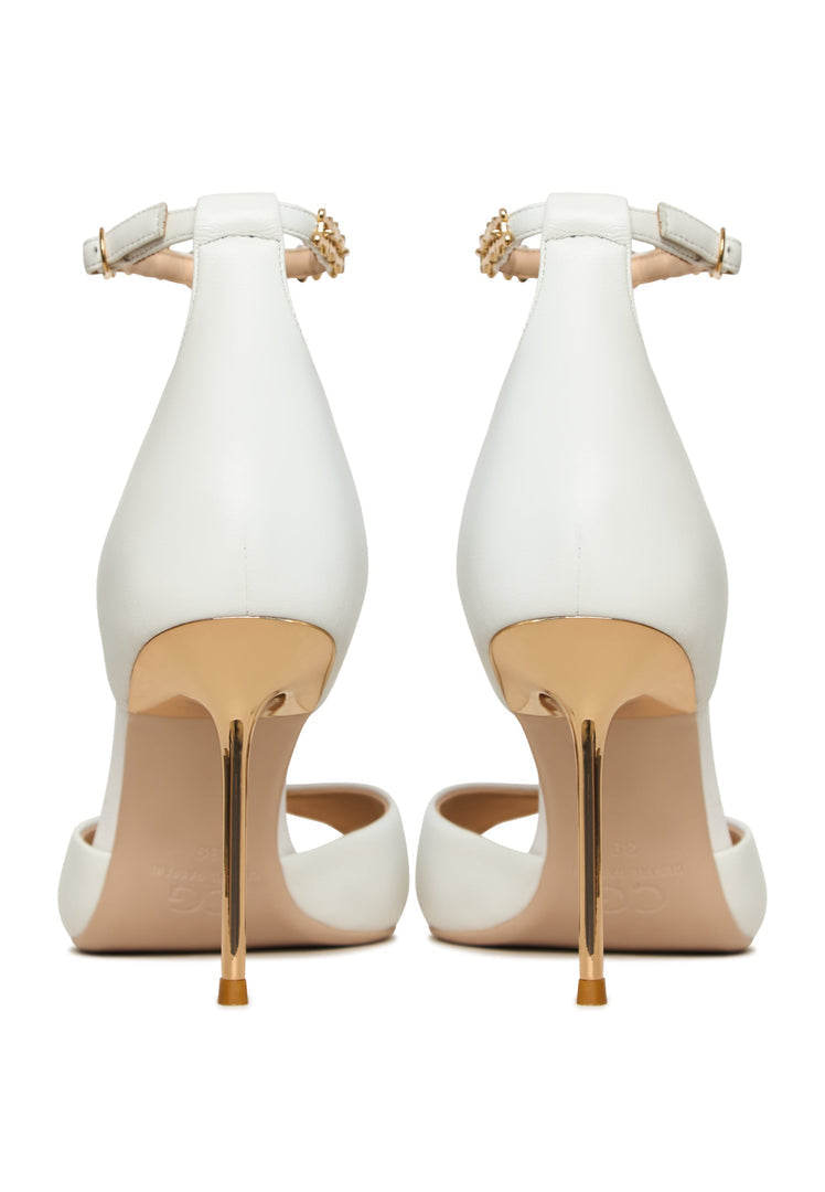 Stiletto High Heeled Sandals Malena - White