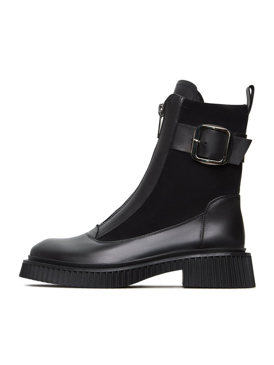 Stiefelette Ciara mit klobiger Sohle - Schwarz