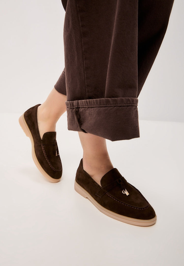 Aurelia Women's Brown Platform Moccasins - Fashionable and Stylish Women's Footwear