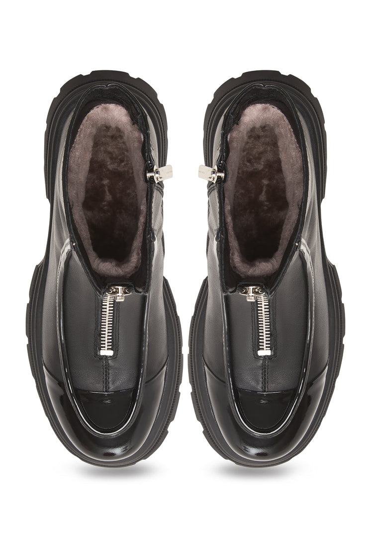 Chunky Reißverschluss-Stiefeletten Jaq - Schwarz