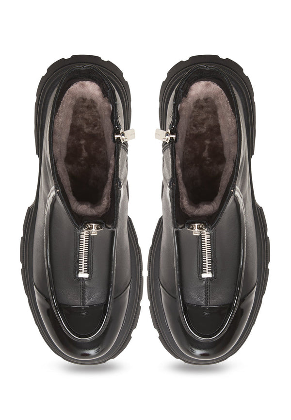 Chunky Zipper Ankle Boots Jaq - Black