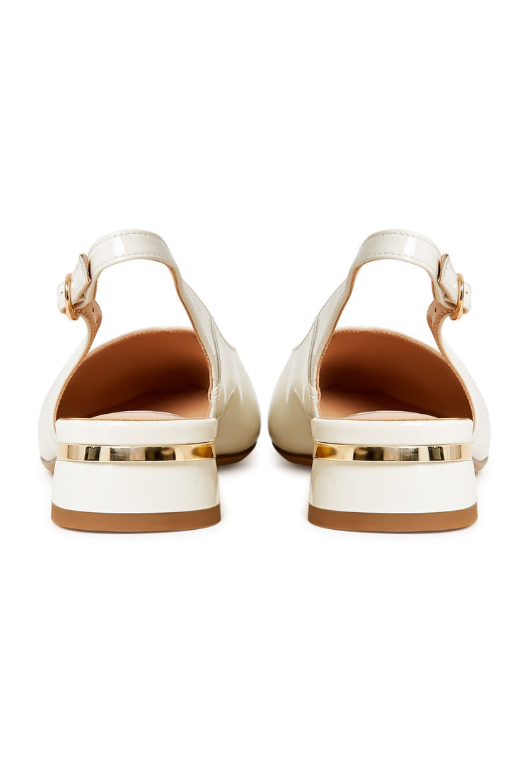 Slingback Ballerinas - White