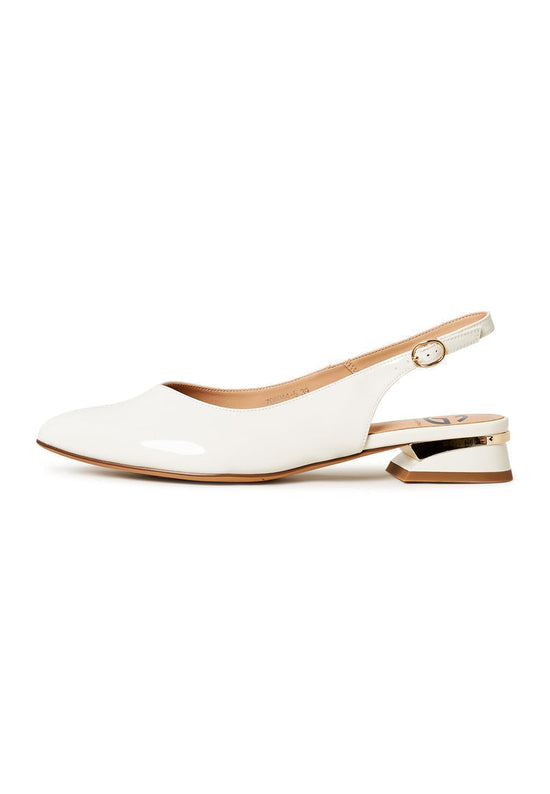 Slingback Ballerinaer - Hvid