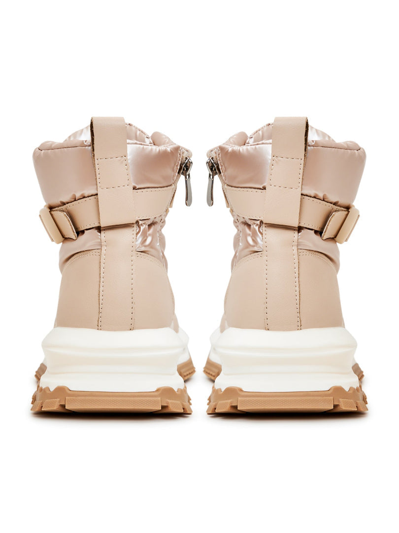 Winter Ankle Sneaker Boots - Beige