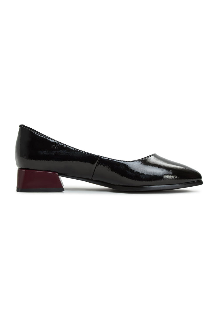 Block Heel Ballerinas Ingrid - Black