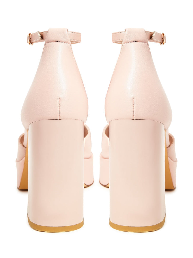 Classic Open Toe High Heels Sandals - Beige