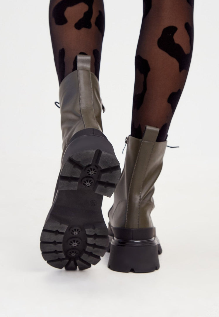 Casual ankelstøvler med snøre i ruskind