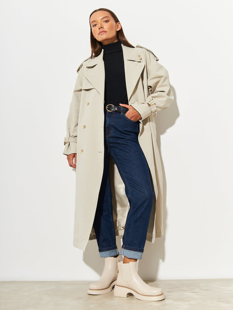 Leren plateaulaarzen